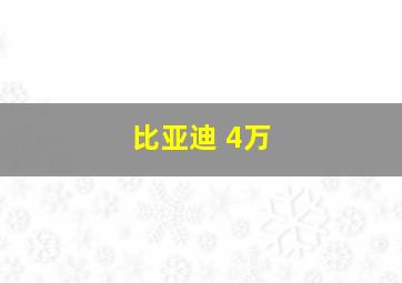 比亚迪 4万